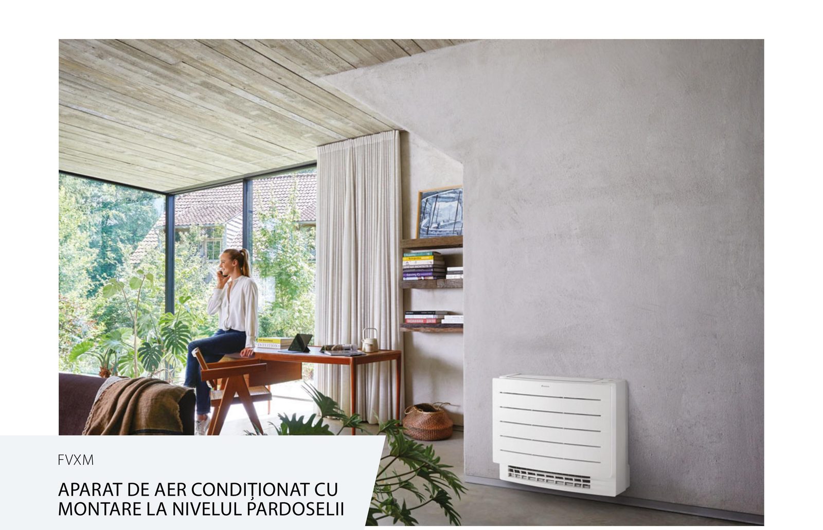 Unitate de interior Daikin Perfera F, montată la nivelul pardoselii